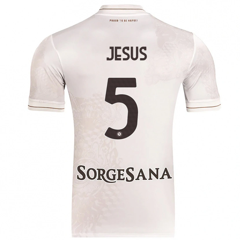 Danxen Uomo Maglia Juan Jesus #5 Champagne Marrone Kit Gara Away 2025/26 Maglietta