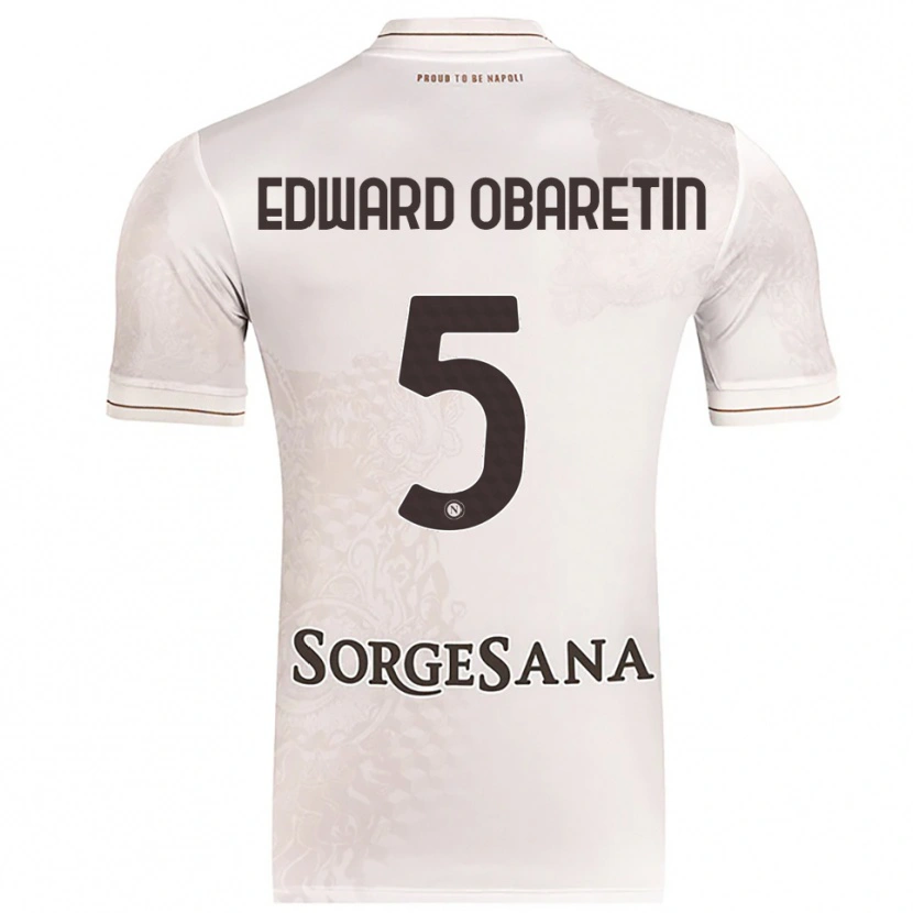 Danxen Uomo Maglia Nosa Edward Obaretin #5 Champagne Marrone Kit Gara Away 2025/26 Maglietta
