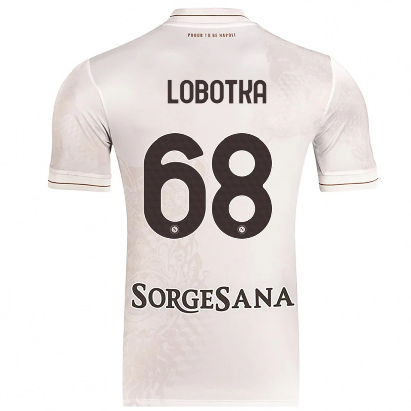 Danxen Uomo Maglia Stanislav Lobotka #68 Champagne Marrone Kit Gara Away 2025/26 Maglietta