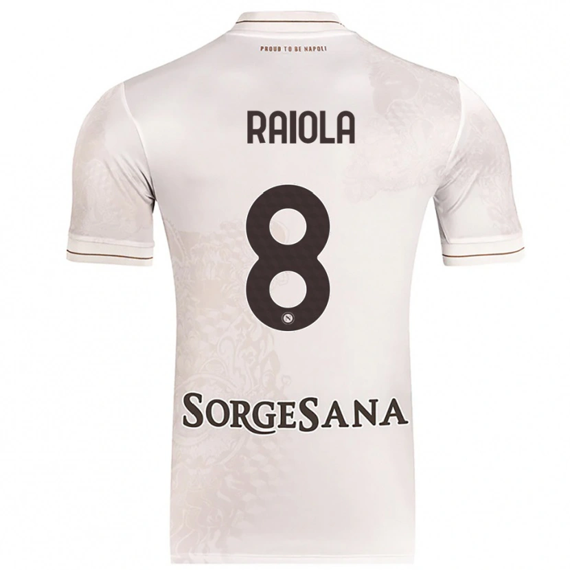 Danxen Uomo Maglia Arturo Raiola #8 Champagne Marrone Kit Gara Away 2025/26 Maglietta