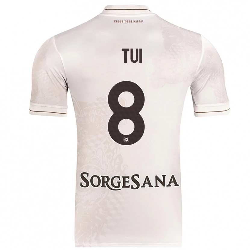 Danxen Uomo Maglia Sara Tui #8 Champagne Marrone Kit Gara Away 2025/26 Maglietta