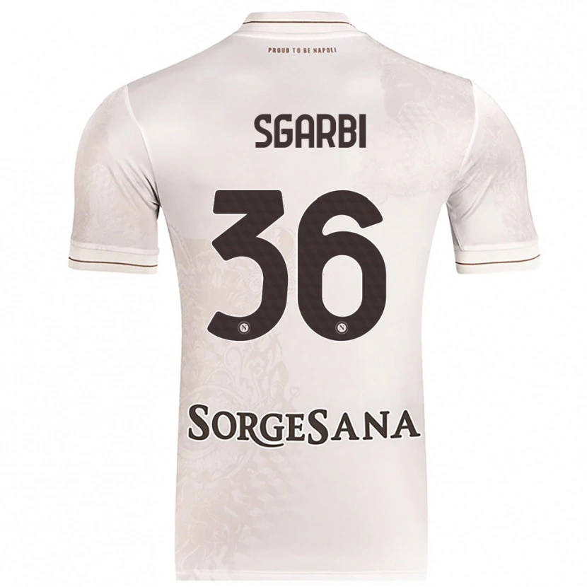 Danxen Uomo Maglia Lorenzo Sgarbi #36 Champagne Marrone Kit Gara Away 2025/26 Maglietta