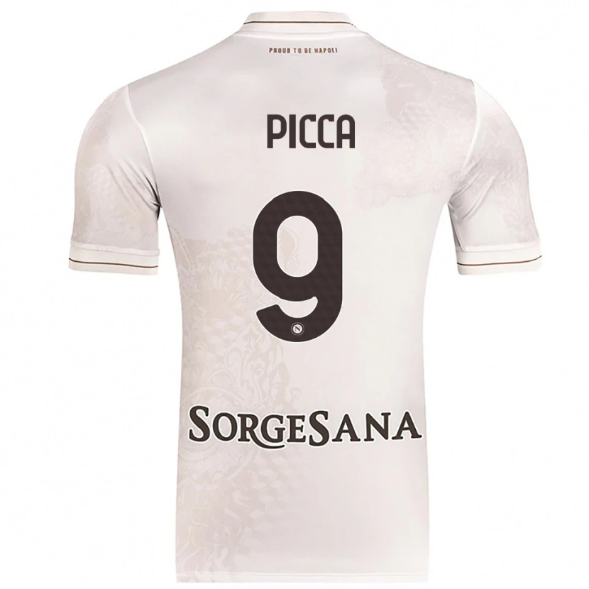 Danxen Uomo Maglia Luigi Picca #9 Champagne Marrone Kit Gara Away 2025/26 Maglietta