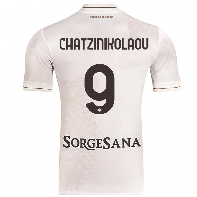 Danxen Uomo Maglia Despoina Chatzinikolaou #9 Champagne Marrone Kit Gara Away 2025/26 Maglietta