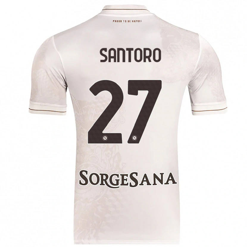 Danxen Uomo Maglia Erika Santoro #27 Champagne Marrone Kit Gara Away 2025/26 Maglietta