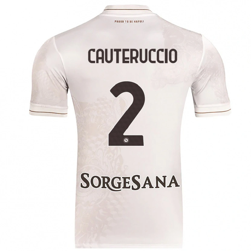 Danxen Uomo Maglia Walter Cauteruccio #2 Champagne Marrone Kit Gara Away 2025/26 Maglietta