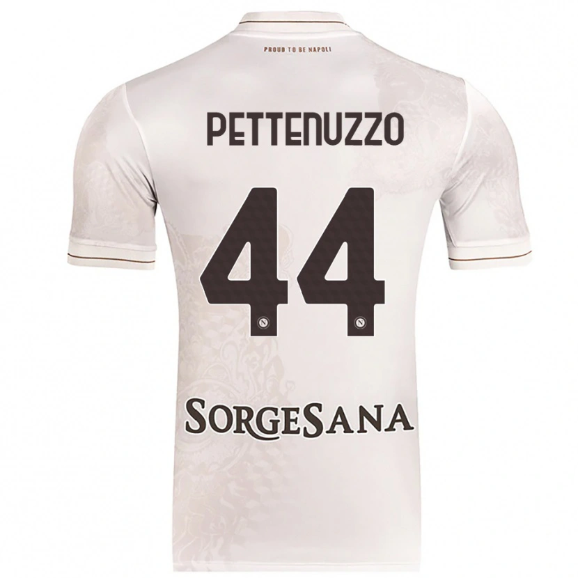 Danxen Uomo Maglia Tecla Pettenuzzo #44 Champagne Marrone Kit Gara Away 2025/26 Maglietta
