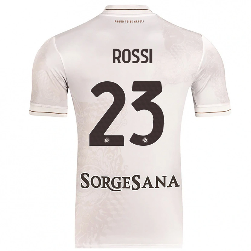 Danxen Uomo Maglia Leonardo Rossi #23 Champagne Marrone Kit Gara Away 2025/26 Maglietta
