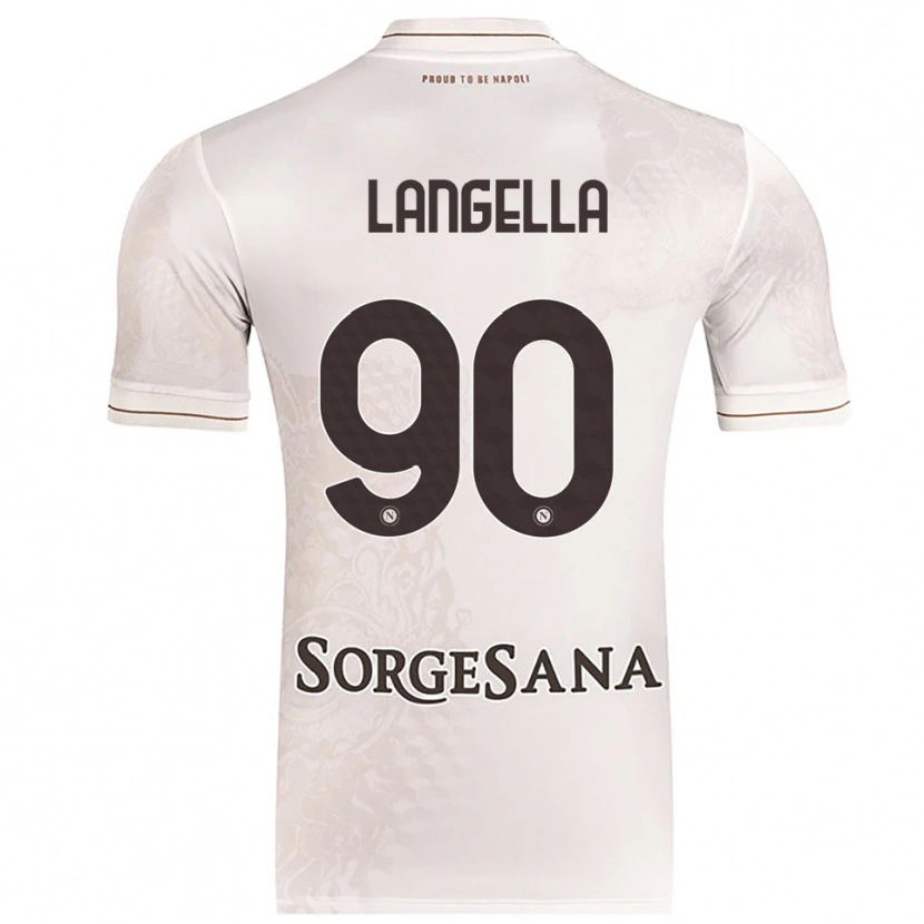 Danxen Uomo Maglia Gabriella Langella #90 Champagne Marrone Kit Gara Away 2025/26 Maglietta