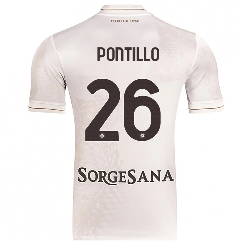Danxen Uomo Maglia Pasquale Pontillo #26 Champagne Marrone Kit Gara Away 2025/26 Maglietta