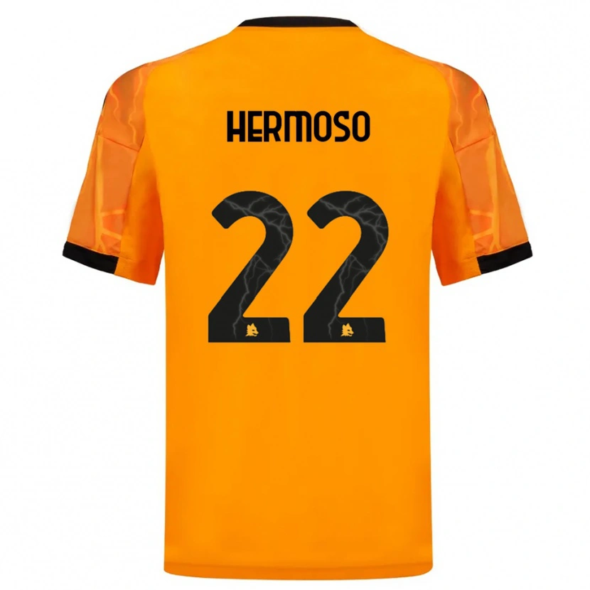 Danxen Uomo Maglia Mario Hermoso #22 Arancione Nero Kit Gara Away 2025/26 Maglietta