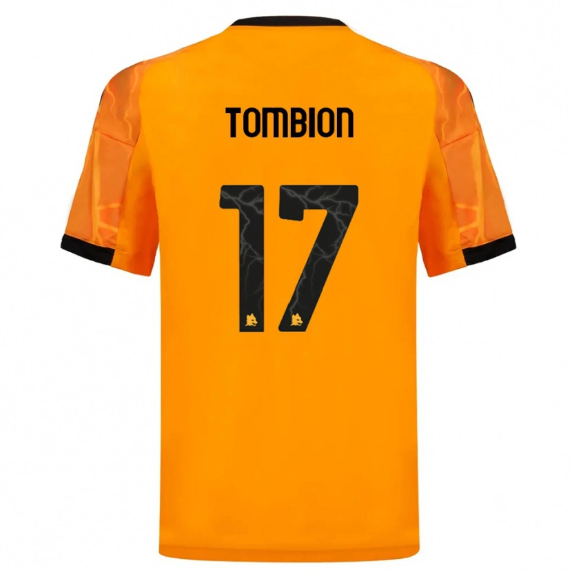 Danxen Uomo Maglia Gianmarco Tombion #17 Arancione Nero Kit Gara Away 2025/26 Maglietta