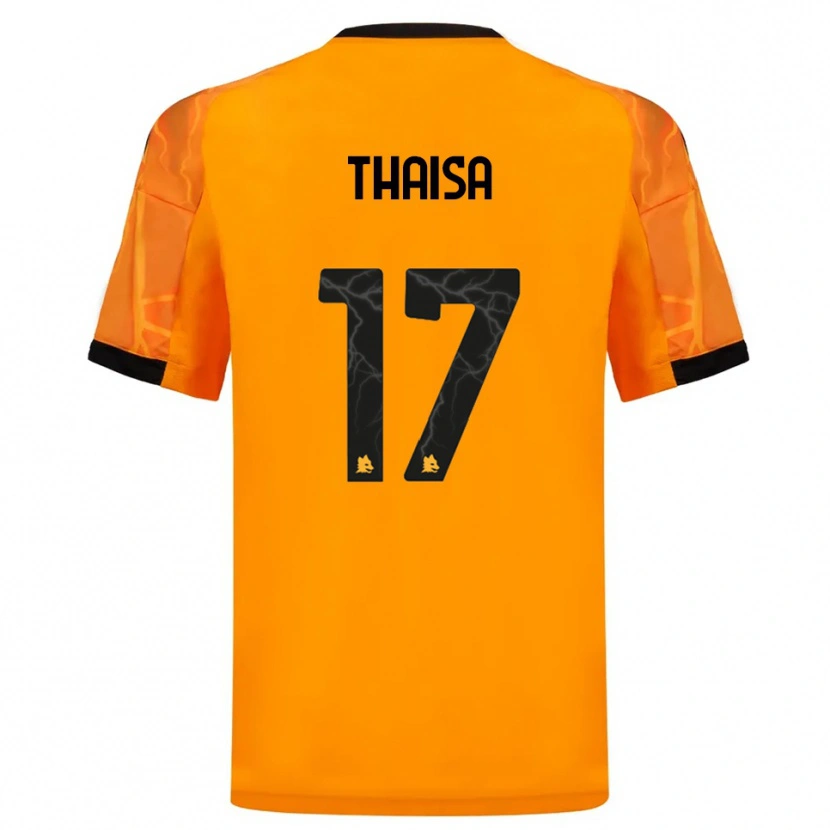 Danxen Uomo Maglia Thaisa #17 Arancione Nero Kit Gara Away 2025/26 Maglietta