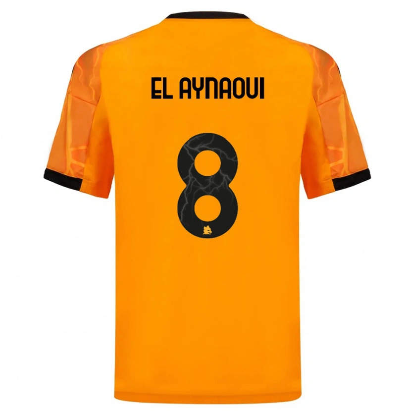 Danxen Uomo Maglia Neil El Aynaoui #8 Arancione Nero Kit Gara Away 2025/26 Maglietta