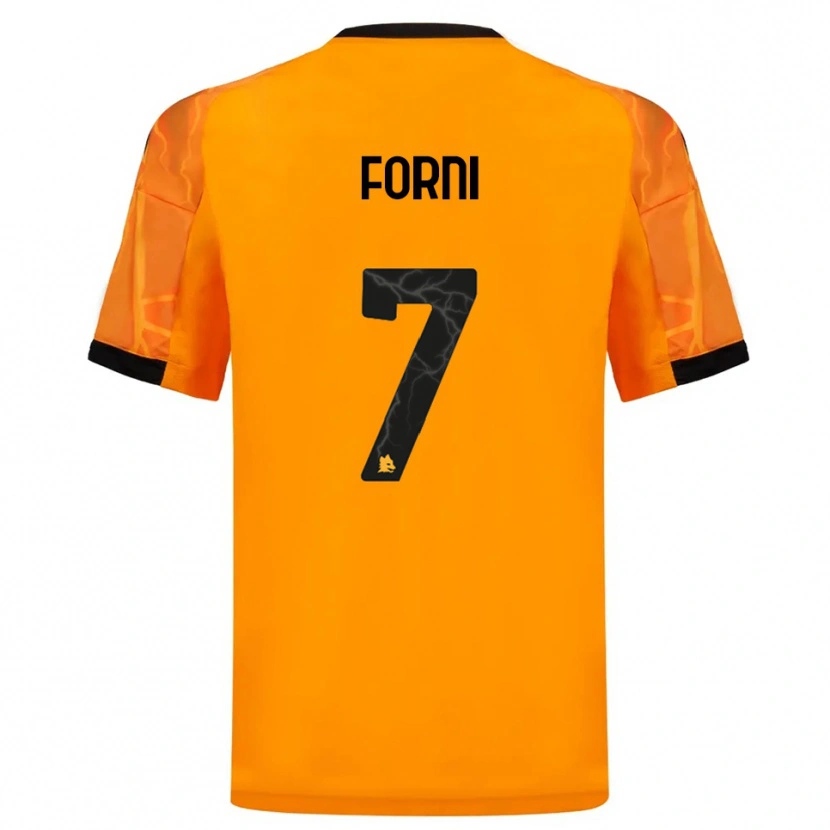 Danxen Uomo Maglia Matteo Forni #7 Arancione Nero Kit Gara Away 2025/26 Maglietta
