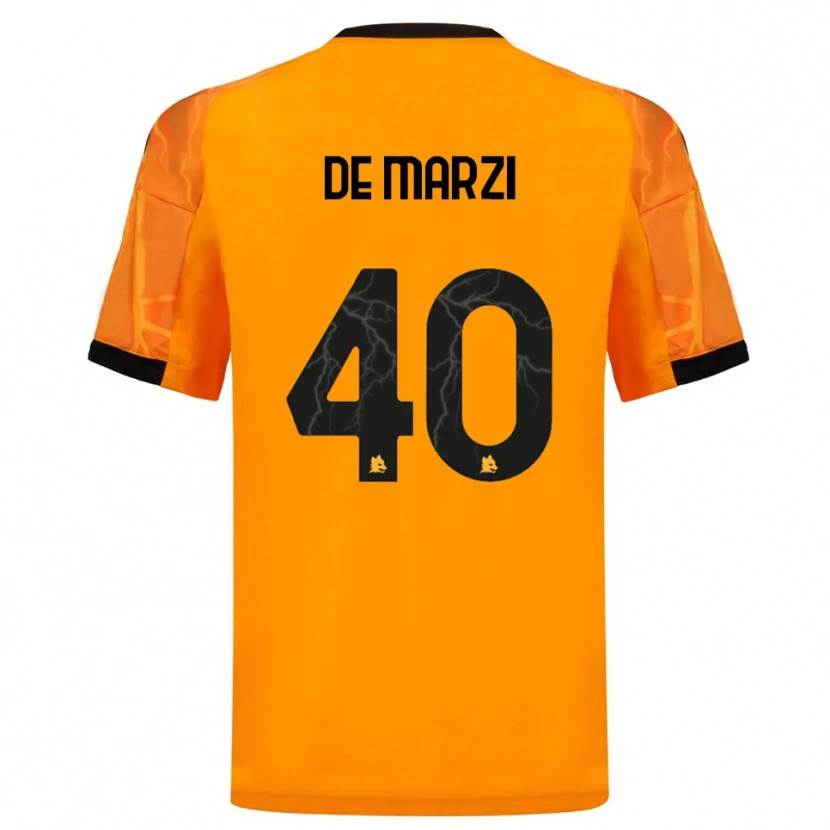 Danxen Uomo Maglia Giorgio De Marzi #40 Arancione Nero Kit Gara Away 2025/26 Maglietta