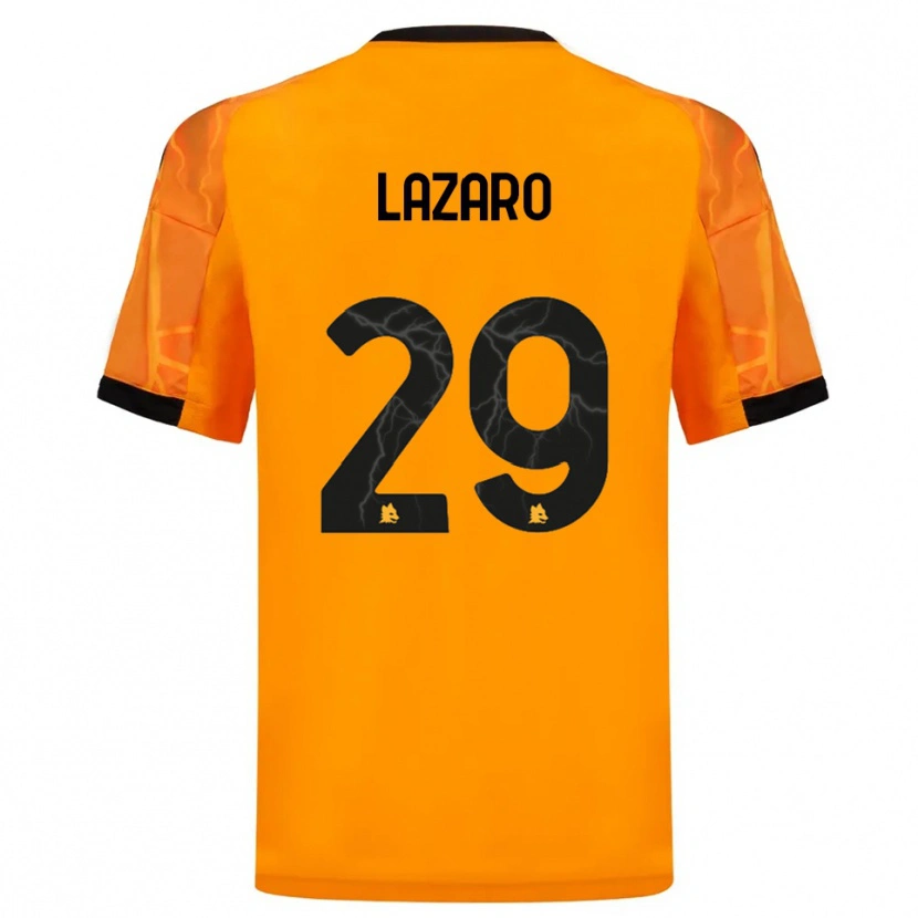 Danxen Uomo Maglia Paloma Lazaro #29 Arancione Nero Kit Gara Away 2025/26 Maglietta