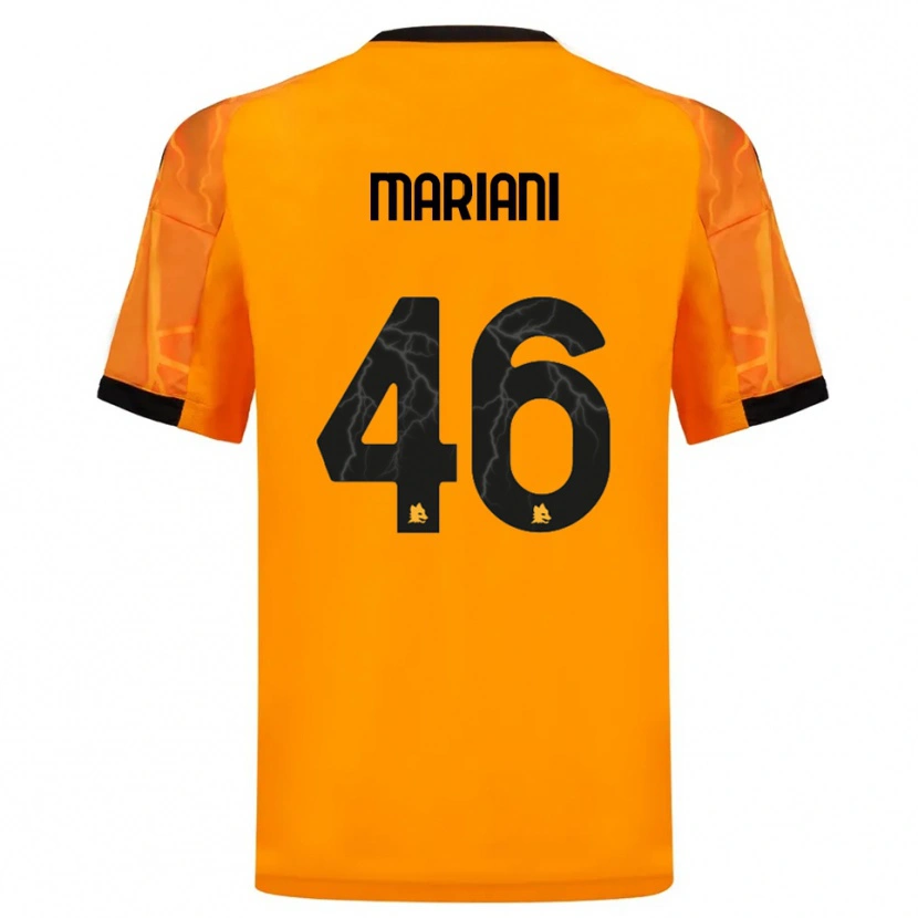 Danxen Uomo Maglia Christian Mariani #46 Arancione Nero Kit Gara Away 2025/26 Maglietta