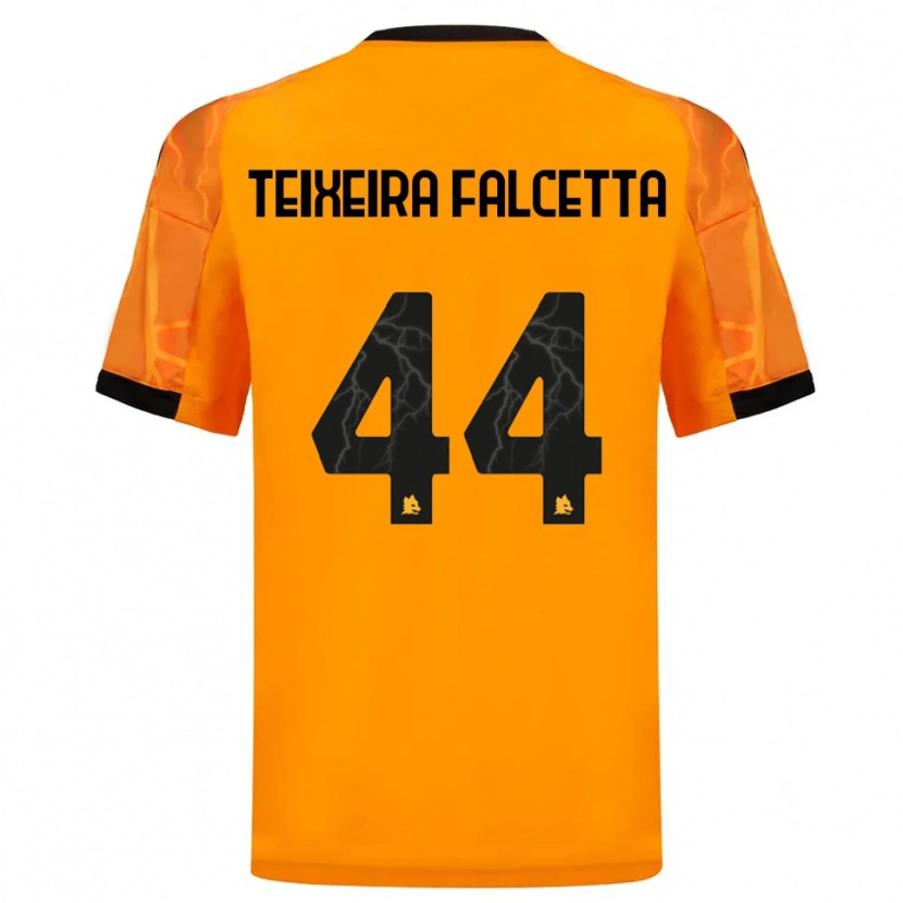 Danxen Uomo Maglia Pietro Teixeira Falcetta #44 Arancione Nero Kit Gara Away 2025/26 Maglietta
