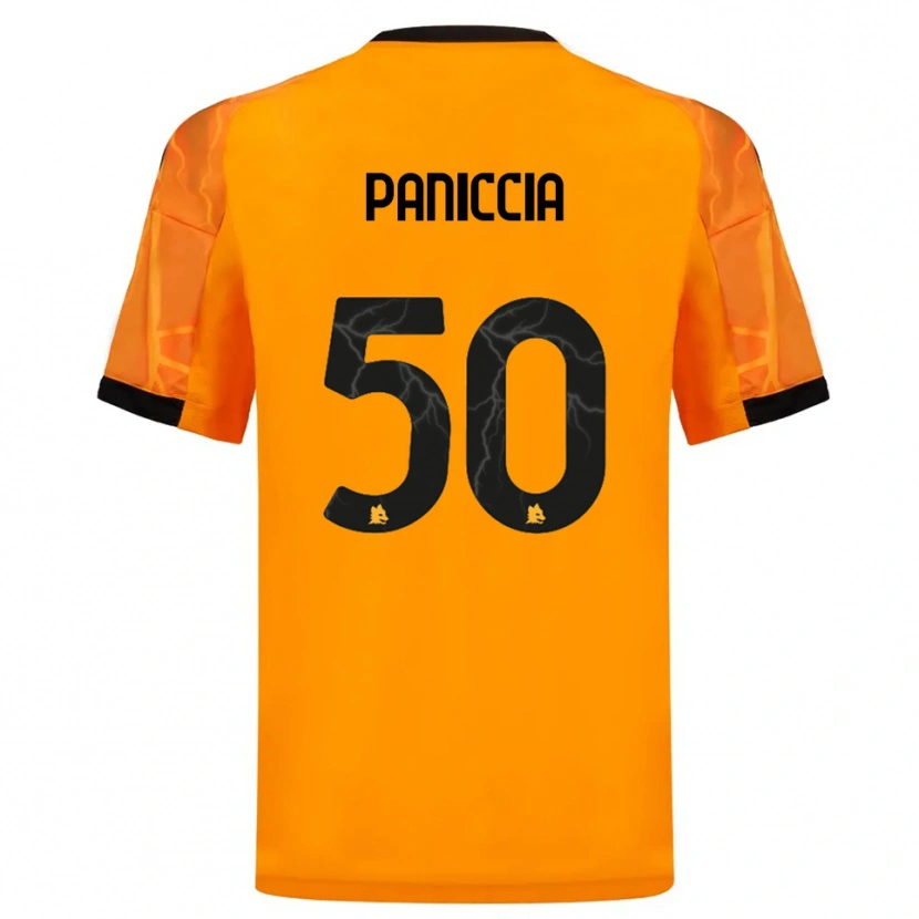 Danxen Uomo Maglia Martina Paniccia #50 Arancione Nero Kit Gara Away 2025/26 Maglietta