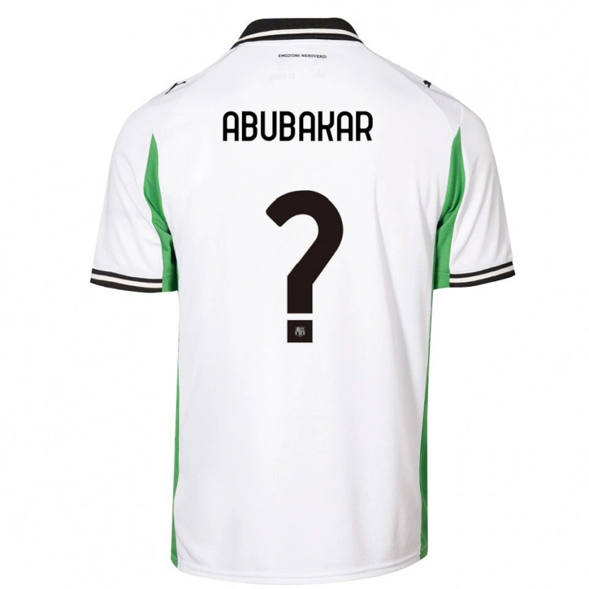 Danxen Uomo Maglia Salim Abubakar #0 Bianco Verde Nero Kit Gara Away 2025/26 Maglietta