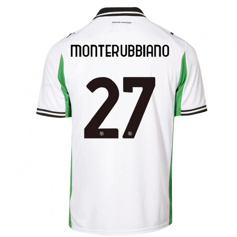 Danxen Uomo Maglia Valeria Monterubbiano #27 Bianco Verde Nero Kit Gara Away 2025/26 Maglietta