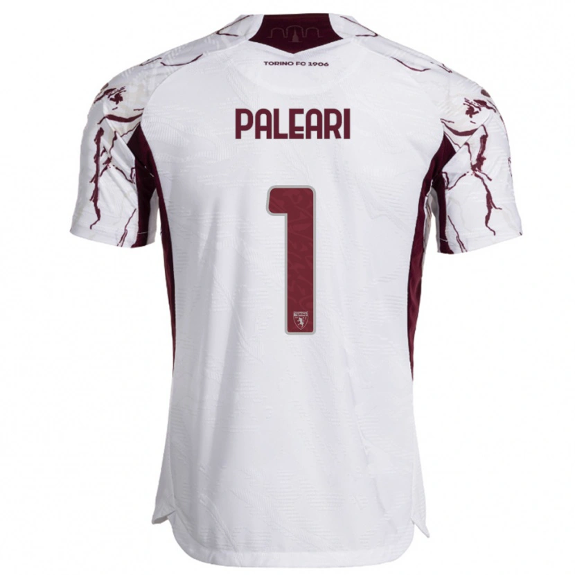 Danxen Uomo Maglia Alberto Paleari #1 Bianco Bordeaux Kit Gara Away 2025/26 Maglietta