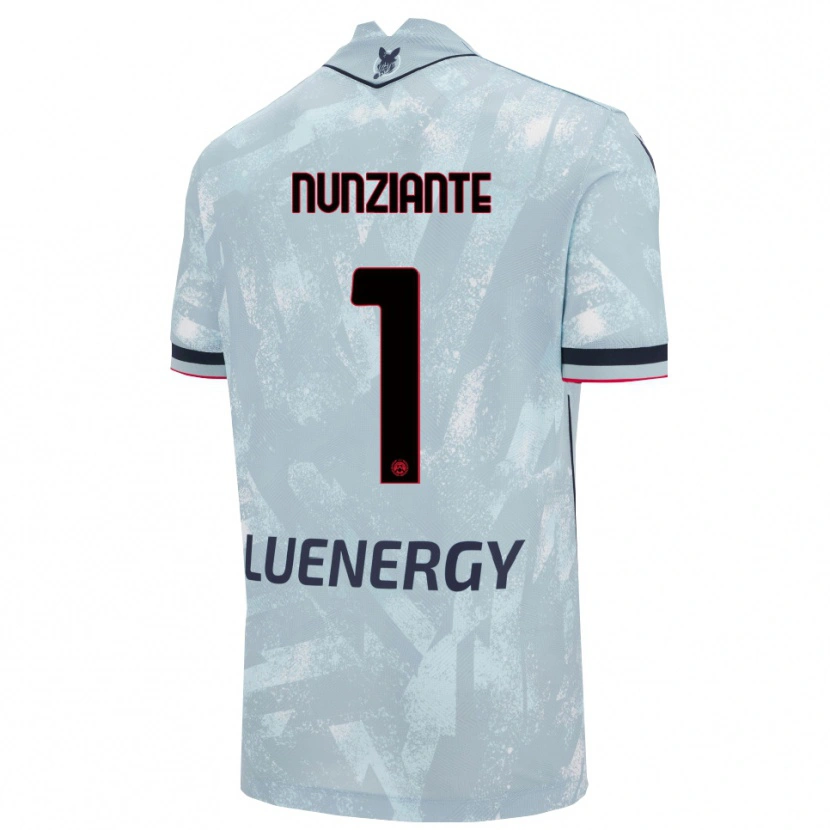 Danxen Uomo Maglia Alessandro Nunziante #1 Azzurro Chiaro Nero Kit Gara Away 2025/26 Maglietta