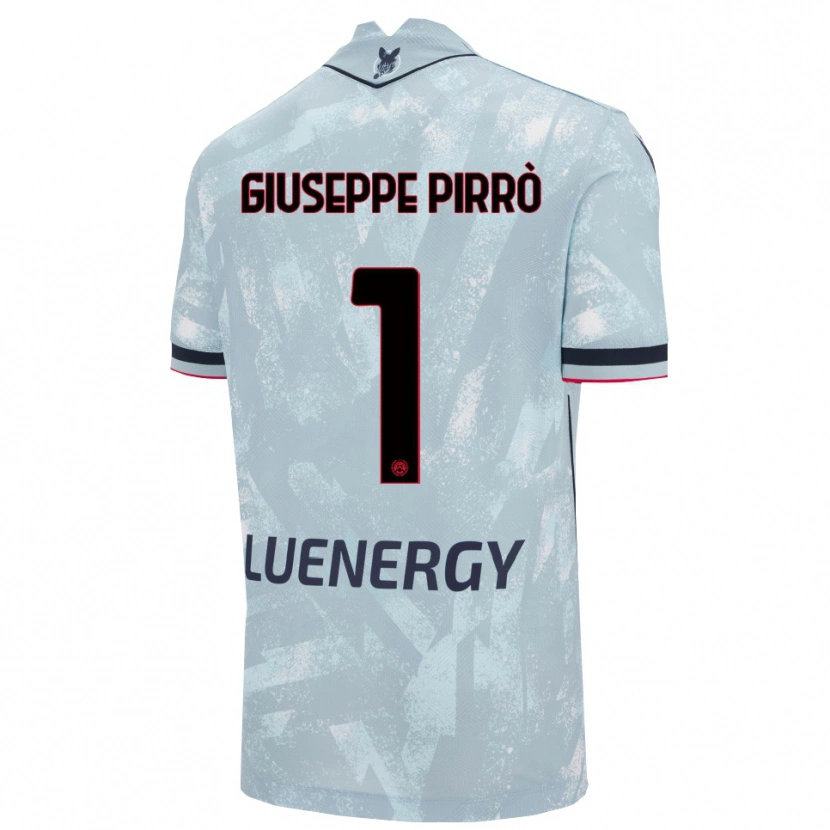 Danxen Uomo Maglia Marco Giuseppe Pirrò #1 Azzurro Chiaro Nero Kit Gara Away 2025/26 Maglietta