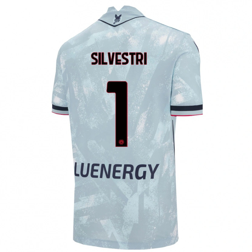 Danxen Uomo Maglia Marco Silvestri #1 Azzurro Chiaro Nero Kit Gara Away 2025/26 Maglietta