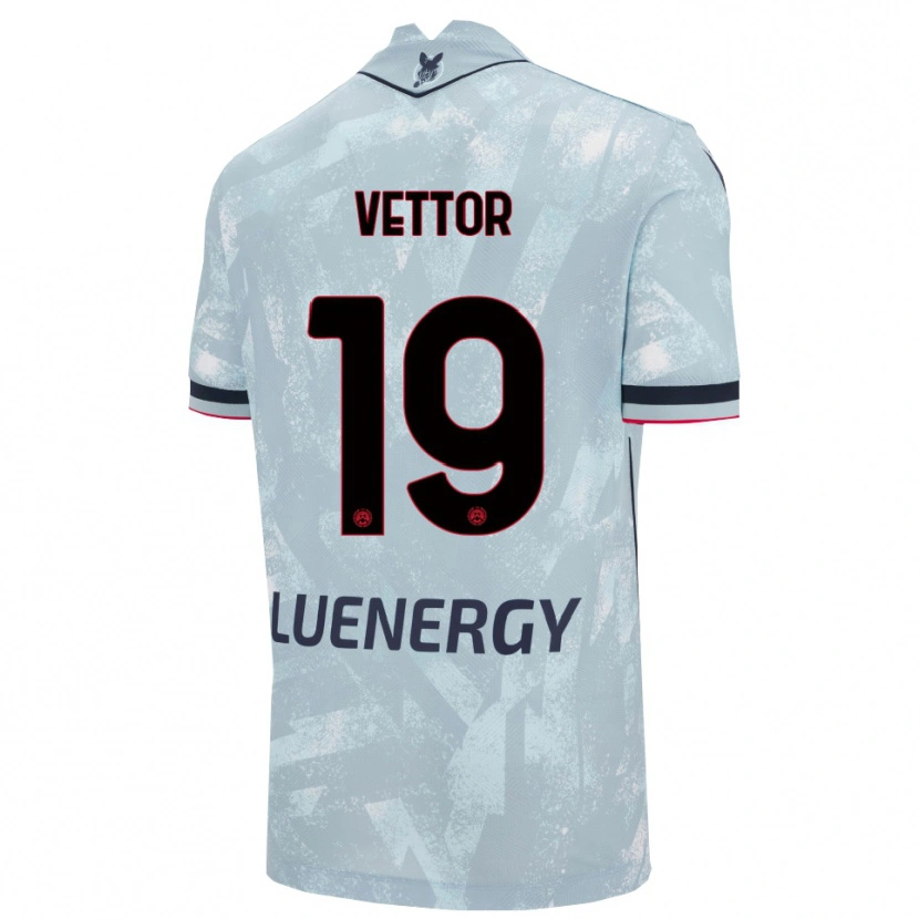 Danxen Uomo Maglia Marco Vettor #19 Azzurro Chiaro Nero Kit Gara Away 2025/26 Maglietta