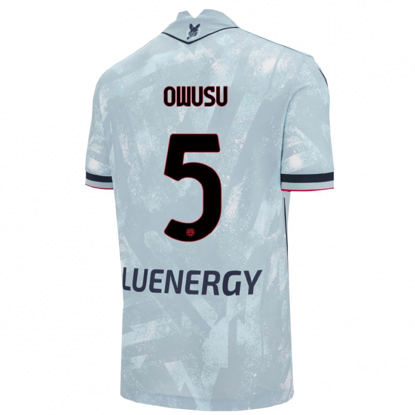 Danxen Uomo Maglia Robert Owusu #5 Azzurro Chiaro Nero Kit Gara Away 2025/26 Maglietta