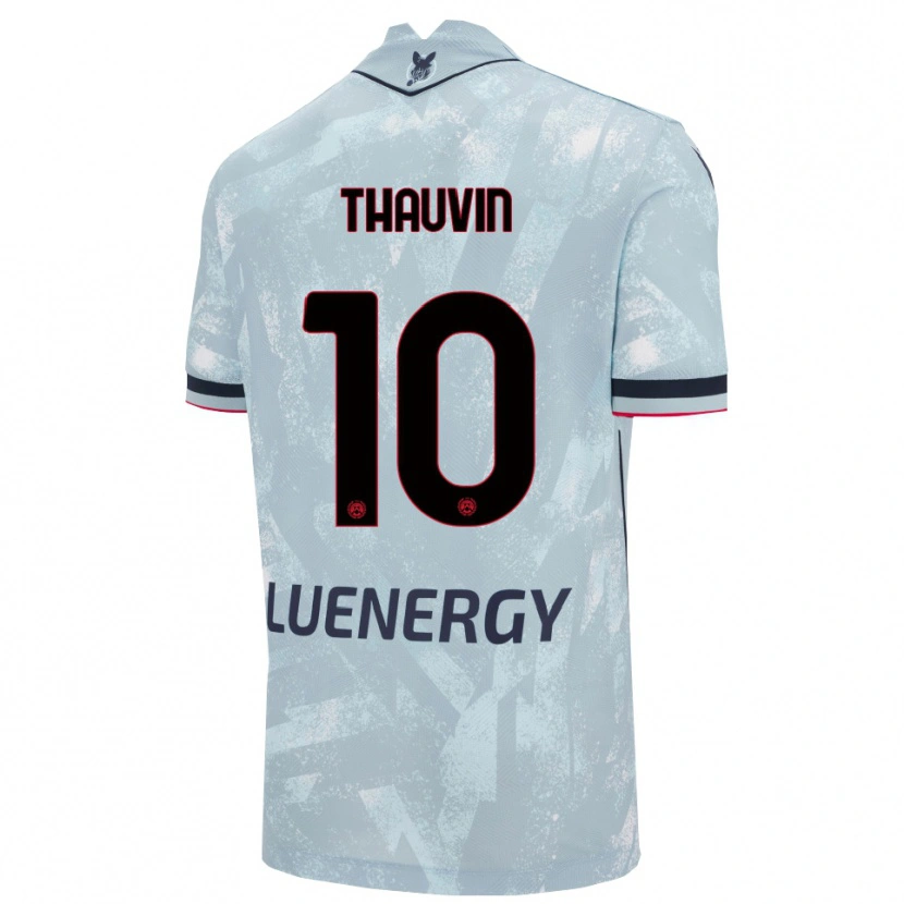 Danxen Uomo Maglia Florian Thauvin #10 Azzurro Chiaro Nero Kit Gara Away 2025/26 Maglietta