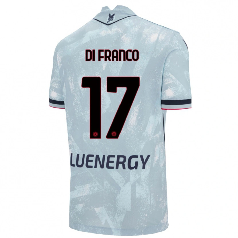 Danxen Uomo Maglia Giovanni Di Franco #17 Azzurro Chiaro Nero Kit Gara Away 2025/26 Maglietta