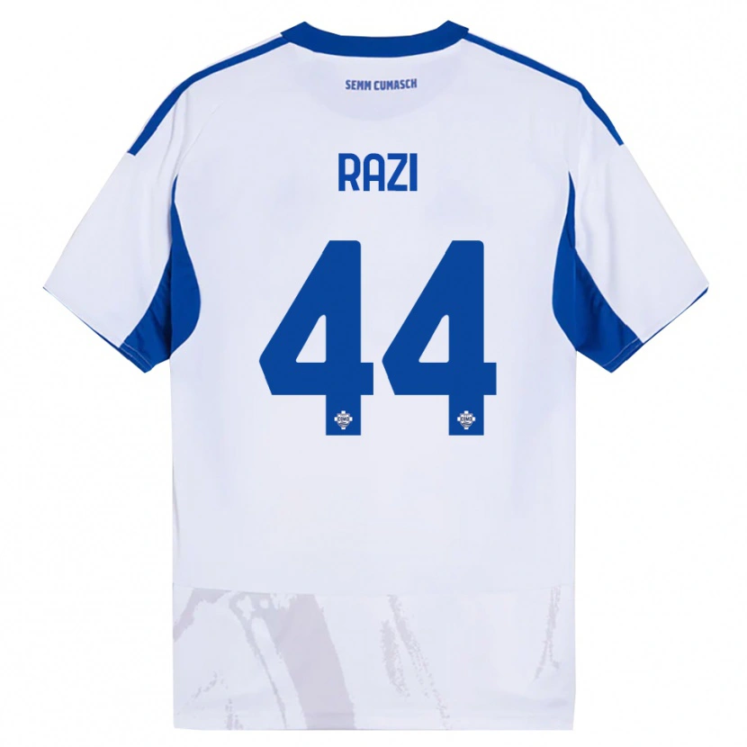 Danxen Uomo Maglia Naj Razi #44 Bianco Blu Kit Gara Away 2025/26 Maglietta
