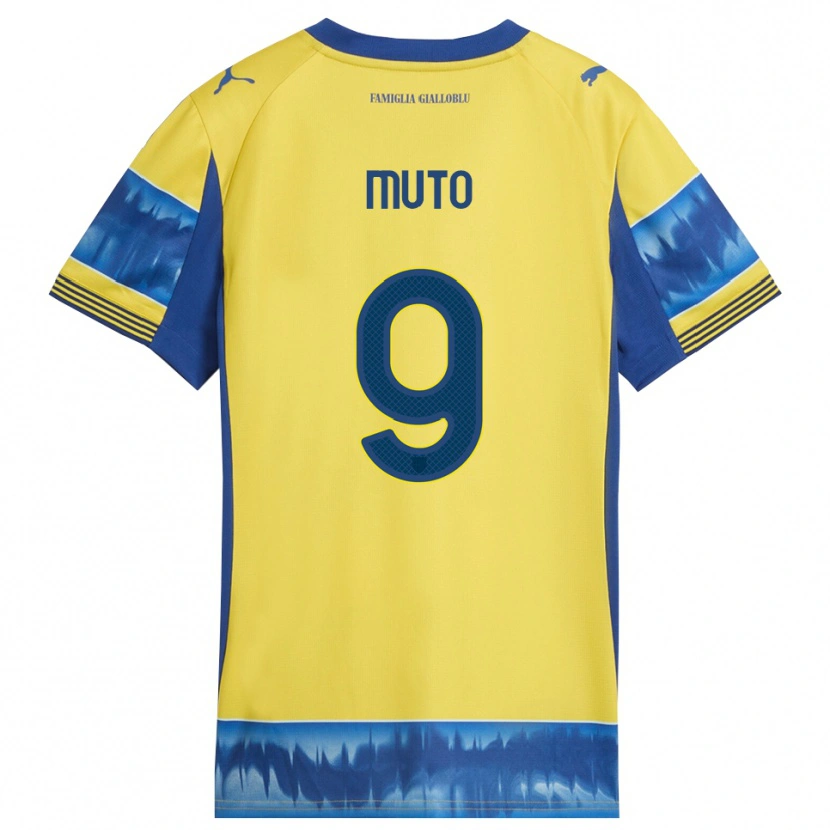Danxen Uomo Maglia Andrea Muto #9 Giallo Blu Kit Gara Away 2025/26 Maglietta