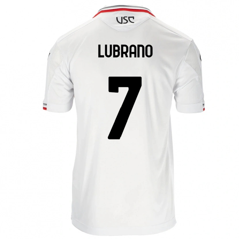 Danxen Uomo Maglia Antonio Lubrano #7 Bianco Rosso Kit Gara Away 2025/26 Maglietta