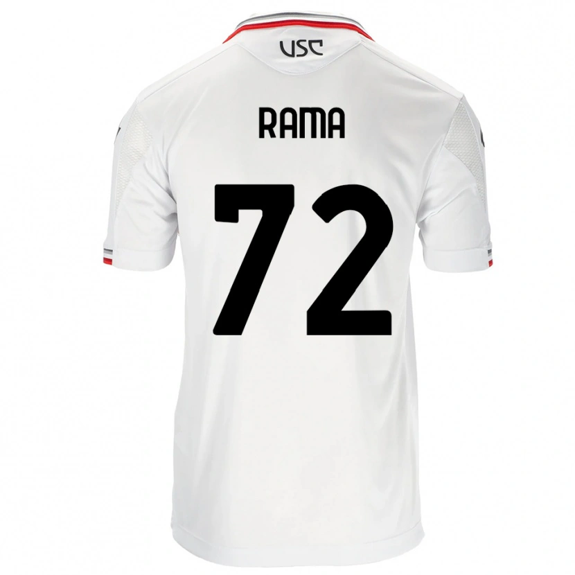 Danxen Uomo Maglia Alex Rama #72 Bianco Rosso Kit Gara Away 2025/26 Maglietta
