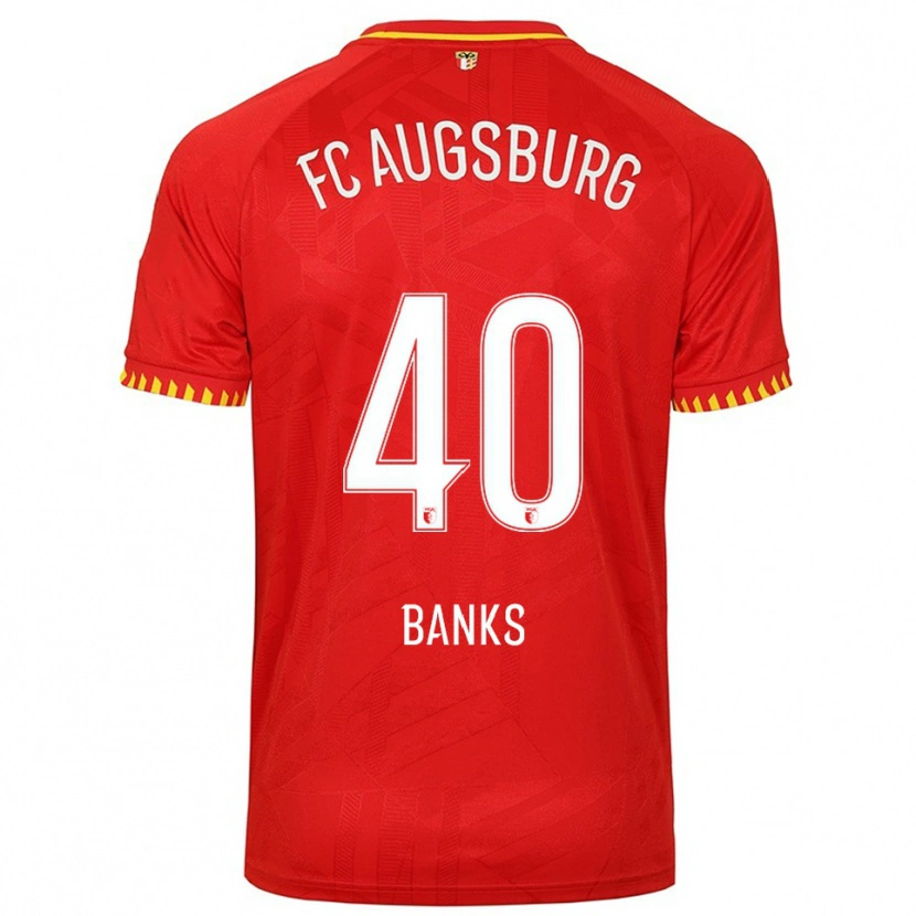 Danxen Uomo Maglia Noahkai Banks #40 Rosso Giallo Kit Gara Away 2025/26 Maglietta