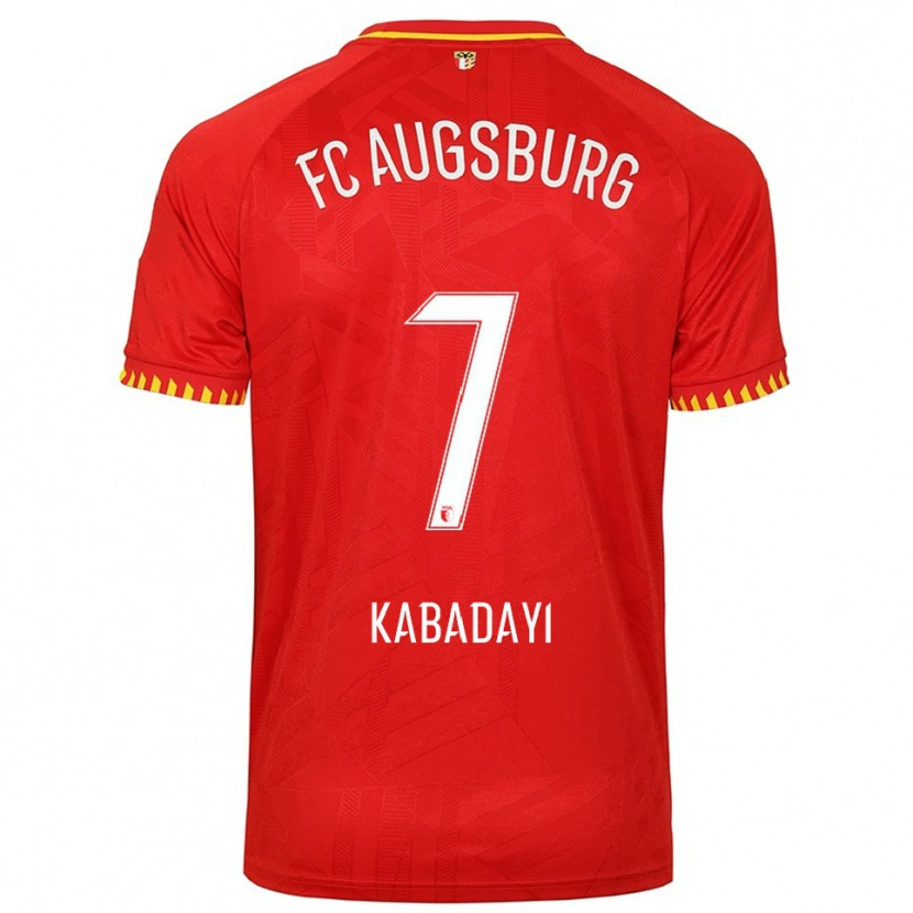 Danxen Uomo Maglia Yusuf Kabadayi #7 Rosso Giallo Kit Gara Away 2025/26 Maglietta