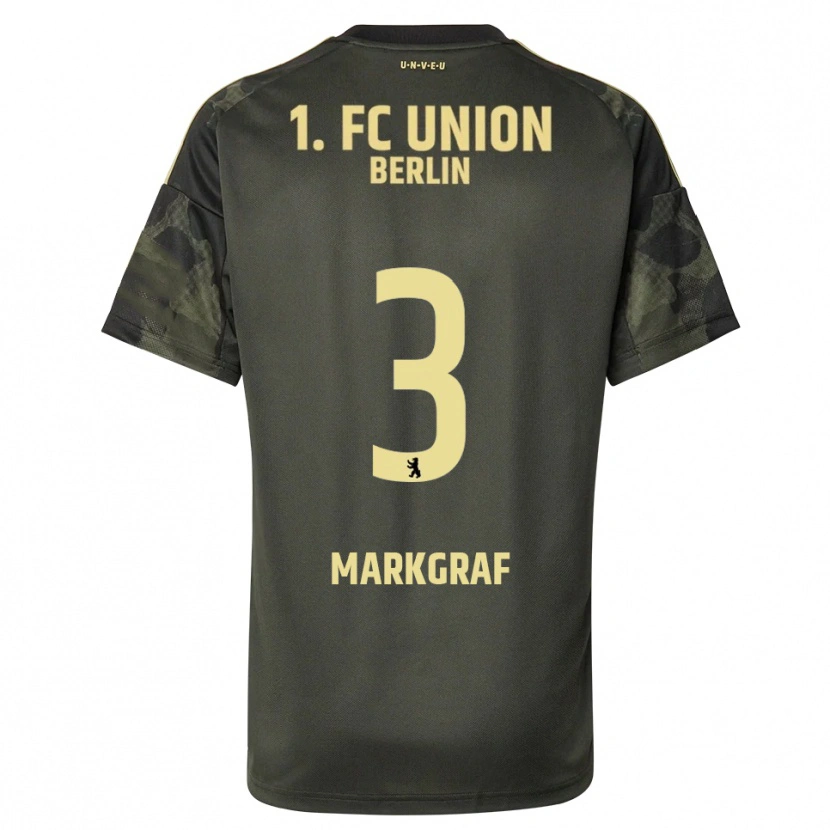 Danxen Uomo Maglia Andrik Markgraf #3 Verde Scuro Nero Kit Gara Away 2025/26 Maglietta