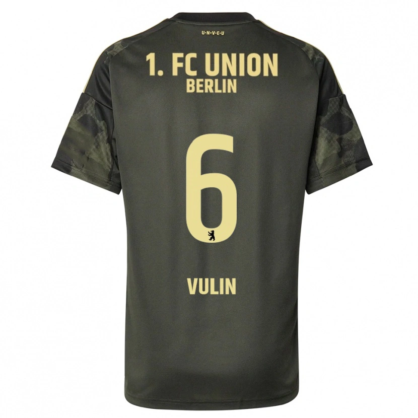 Danxen Uomo Maglia Luka Vulin #6 Verde Scuro Nero Kit Gara Away 2025/26 Maglietta