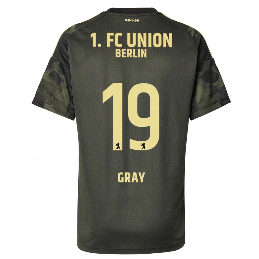Danxen Uomo Maglia Mekhi Gray #19 Verde Scuro Nero Kit Gara Away 2025/26 Maglietta