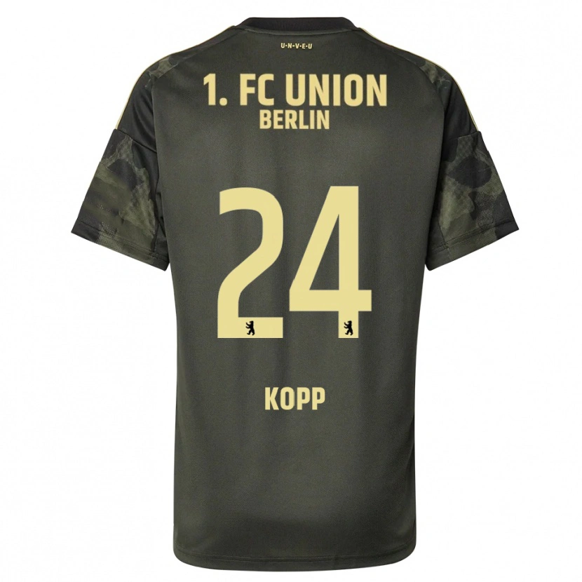 Danxen Uomo Maglia Marvin Kopp #24 Verde Scuro Nero Kit Gara Away 2025/26 Maglietta
