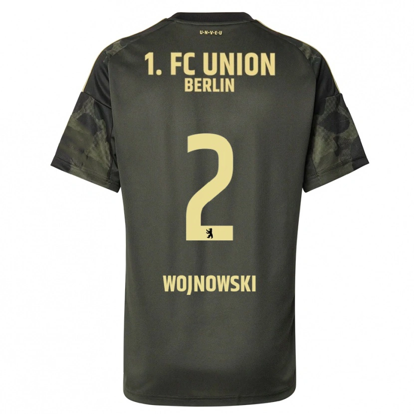 Danxen Uomo Maglia Wiktorian Wojnowski #2 Verde Scuro Nero Kit Gara Away 2025/26 Maglietta