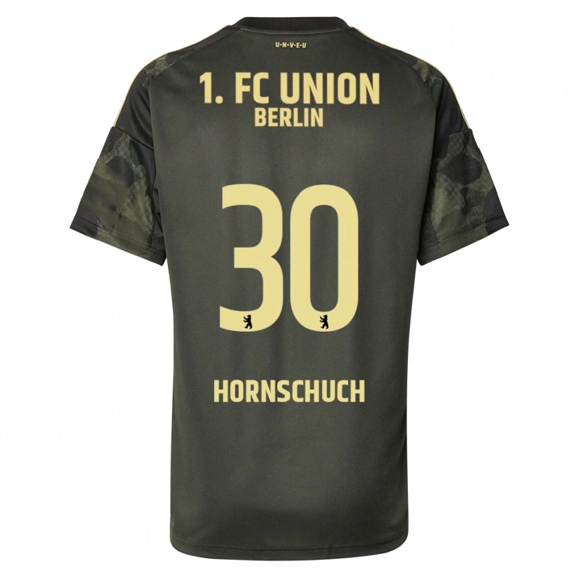 Danxen Uomo Maglia Sarah Hornschuch #30 Verde Scuro Nero Kit Gara Away 2025/26 Maglietta