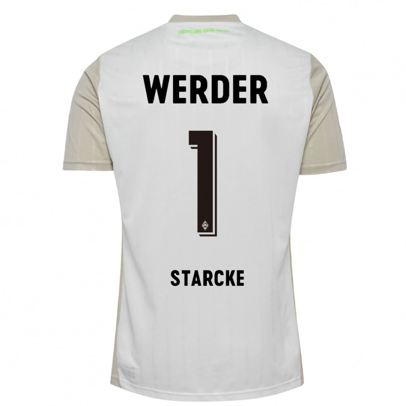 Danxen Uomo Maglia Bennet Starcke #1 Bianco Nero Kit Gara Away 2025/26 Maglietta