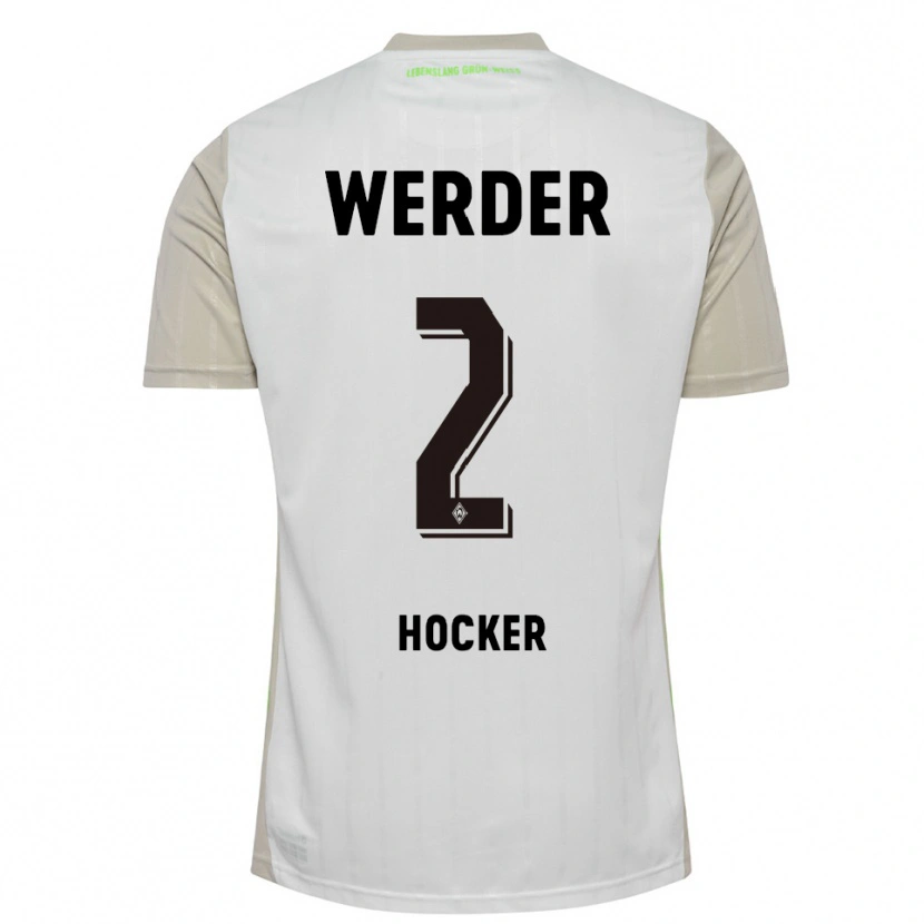 Danxen Uomo Maglia Luca Höcker #2 Bianco Nero Kit Gara Away 2025/26 Maglietta