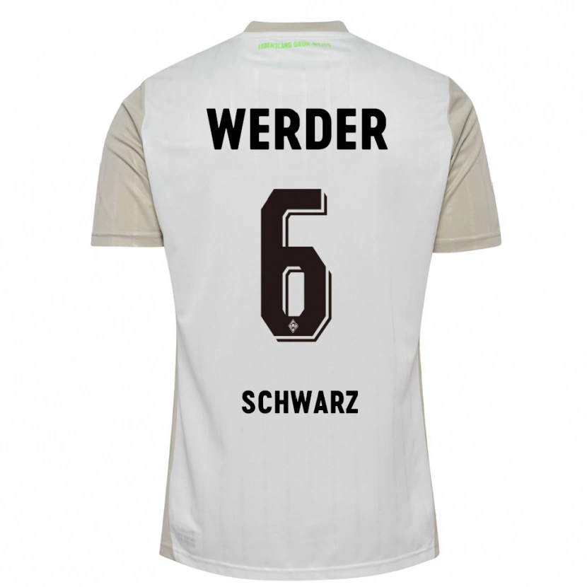 Danxen Uomo Maglia Ricardo-Felipe Schwarz #6 Bianco Nero Kit Gara Away 2025/26 Maglietta