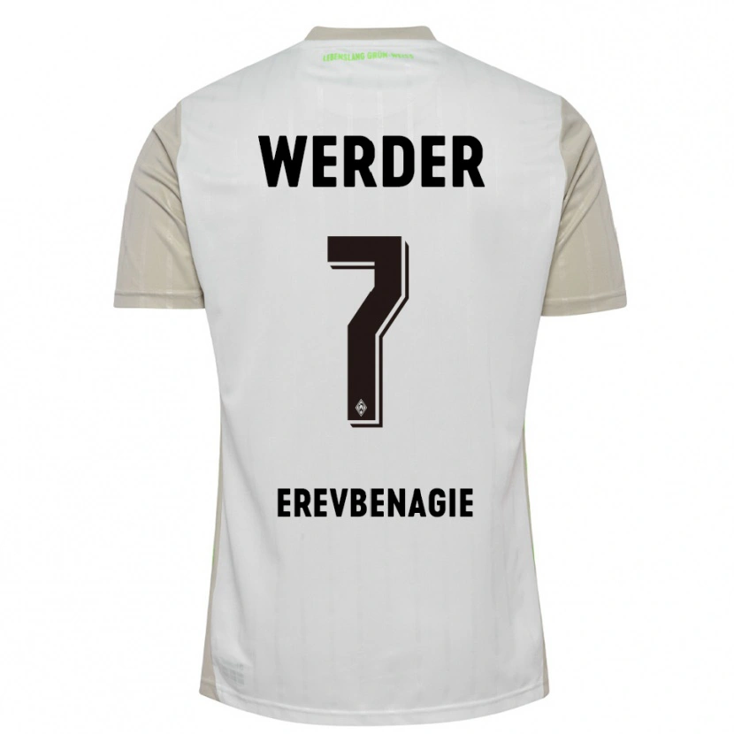 Danxen Uomo Maglia Paul Erevbenagie #7 Bianco Nero Kit Gara Away 2025/26 Maglietta